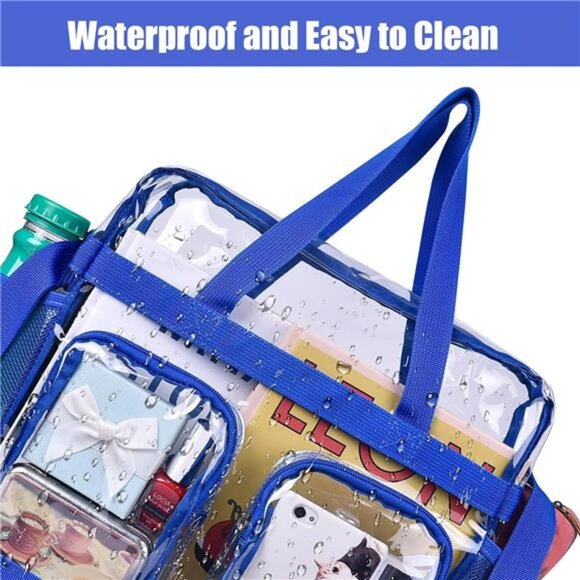 Clear Bag Stadium Approved 12x6x12 Clear Tote Bag with Removable Strap Lunch Bag - Picture 3 of 7